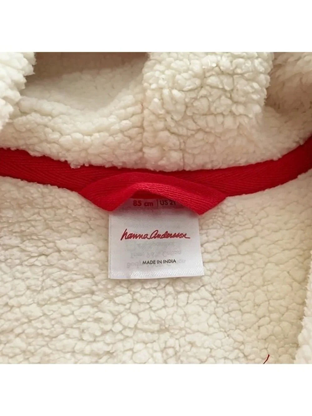 Hanna Andersson Kids Snowflake Sherpa Lined Hooded Jacket 2T 85 cm